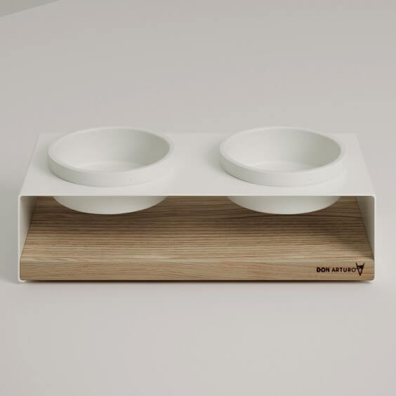 DON ARTURO Teccà 2 | Pet Bowls Holder | Agof Store