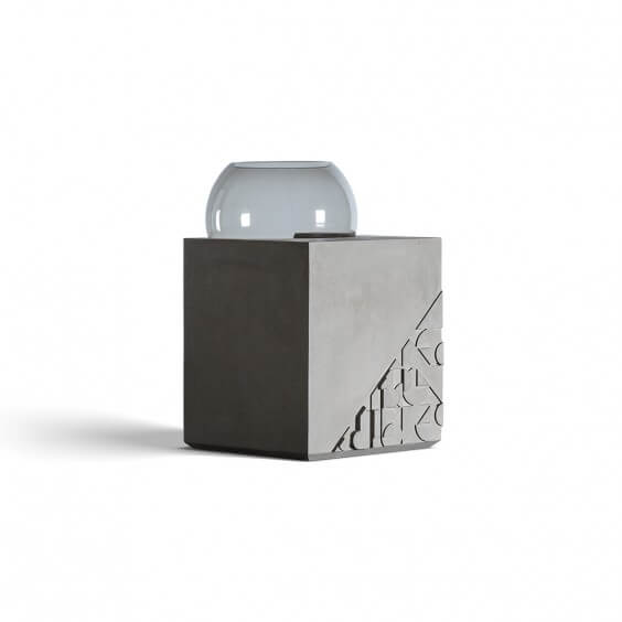 Lyon Béton Curb Side Table With Vase - Agof Store